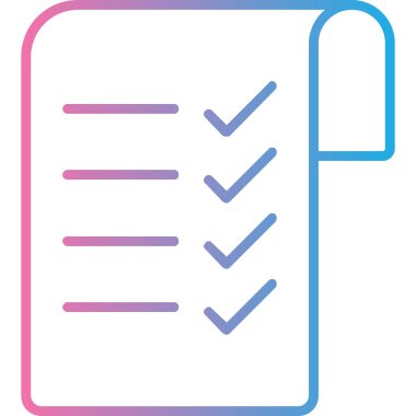 Kontrol listesi. Web simgesi basit illüstrasyon