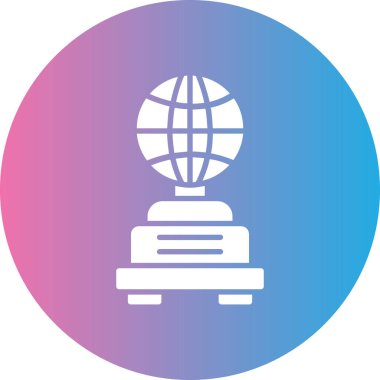 Küre. Web simgesi basit illüstrasyon