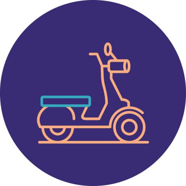 Motosiklet simge vektör çizim