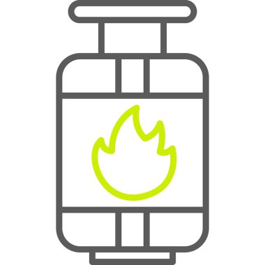 Ateş ikonu. Ağ için ateş vektörü simgelerinin özet çizimi