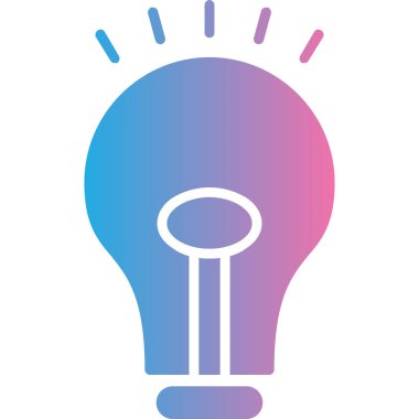 Bir ampul simgesinin vektör illüstrasyonu