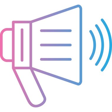 Kişisel ve ticari kullanım için megafon vektör simgesi simgesi vektör çizimi..