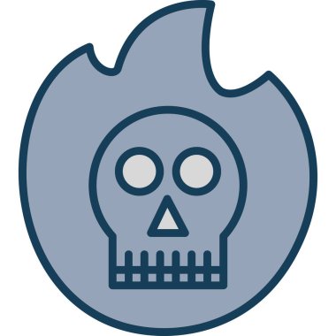 Cadılar Bayramı kafatası vektör simgesi