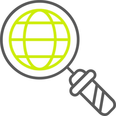 Büyüteç, illüstrasyon, beyaz arkaplan vektörü