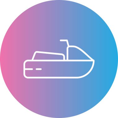 Tekne modern simgesinin vektör çizimi