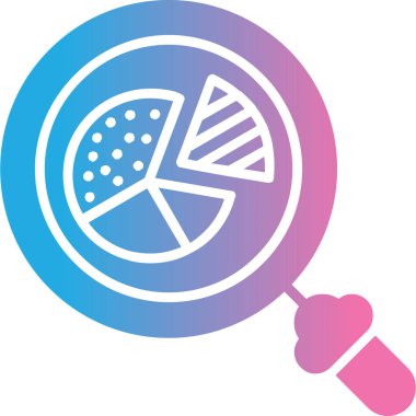 Mavi ve pembe yuvarlak bir simgenin vektör çizimi