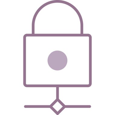 Asma kilit simgesi. vektör illüstrasyonu