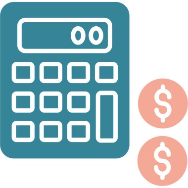 hesap makinesi düz vektör simgesi