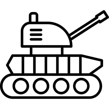 Askeri tank simgesi, basit stil