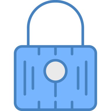 Asma kilit. Web simgesi basit tasarım