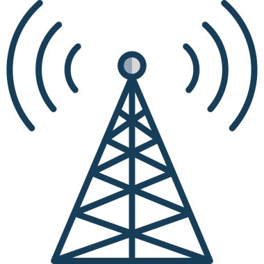 Kablosuz bağlantı kulesi simgesi. vektör illüstrasyonu