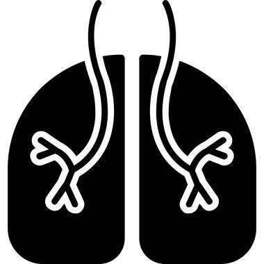 akciğer simgesi vektör illüstrasyonu