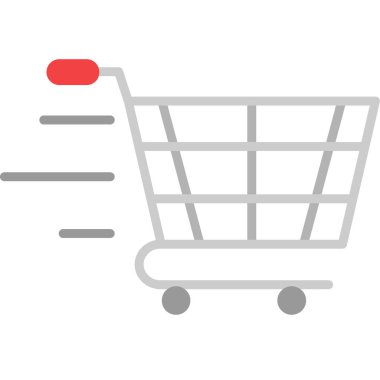 Alışveriş arabası. Web simgesi basit illüstrasyon