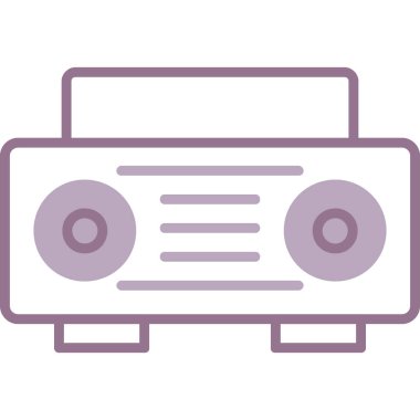 müzik çalar ikon vektör illüstrasyonu