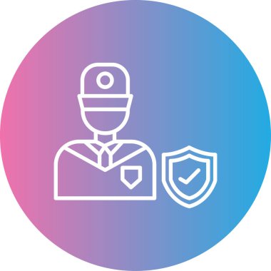 vektör polis simgesi, vektör illüstrasyonu