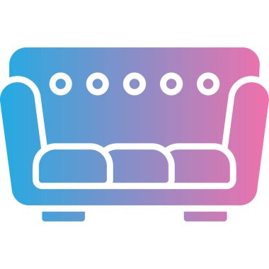 kanepe düz vektör simgesi