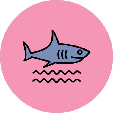 Balık. Web simgesi basit illüstrasyon