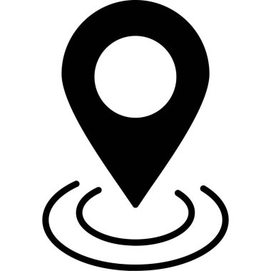 harita konum imleci simgesi ana hat biçiminde