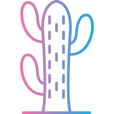 Kaktüs simgesi, modern tasarım illüstrasyonu