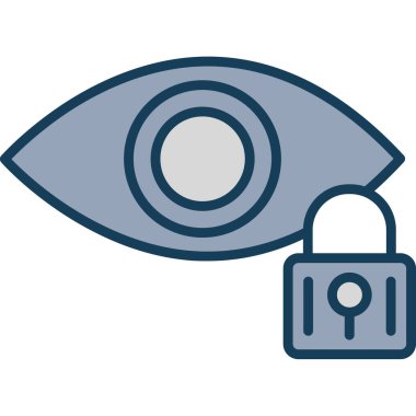 Güvenlik sistemi simgesi vektör illüstrasyon tasarımlı göz