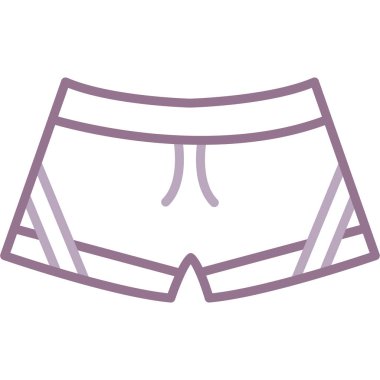 şort simgesi, modern basit resimleme