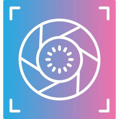 Bir kamera simgesinin vektör illüstrasyonu