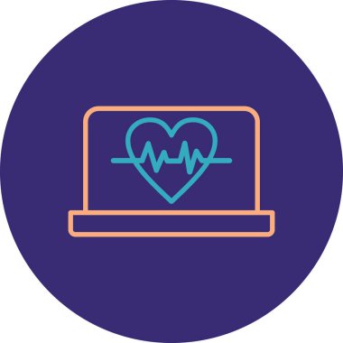 Modern dizüstü bilgisayar simgesinin vektör illüstrasyonu