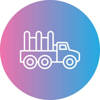 Bir kamyon simgesinin vektör çizimi