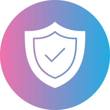 Kalkan simgesinin vektör illüstrasyonu