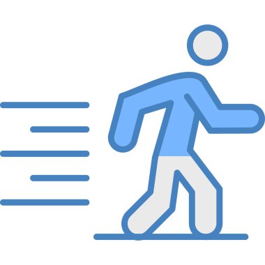 Bastonlu ve bastonlu yürüyen adam.