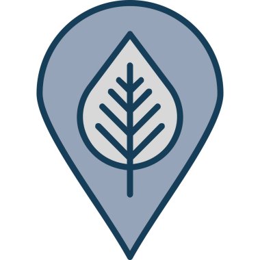 Ağaç simgesinin vektör illüstrasyonu