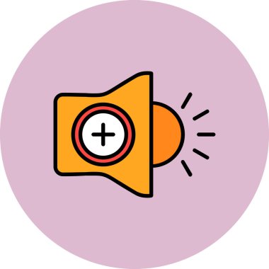 Hoparlör simgesinin vektör illüstrasyonu