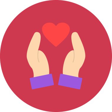 Kalp. Web simgesi basit illüstrasyon