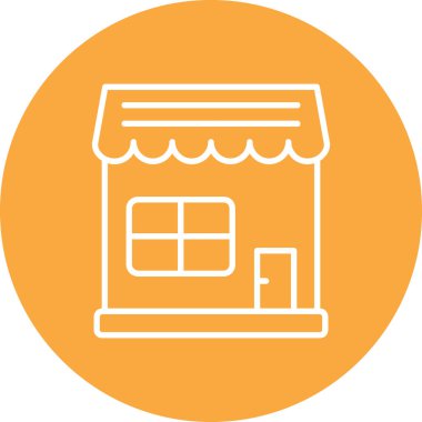 Dükkan. Web simgesi basit illüstrasyon