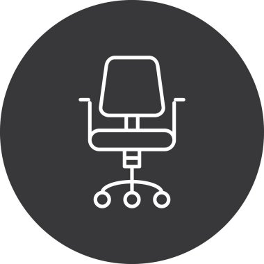 Koltuk vektör simgesi. Siyah vektör logosu beyaz arka planda izole edildi.