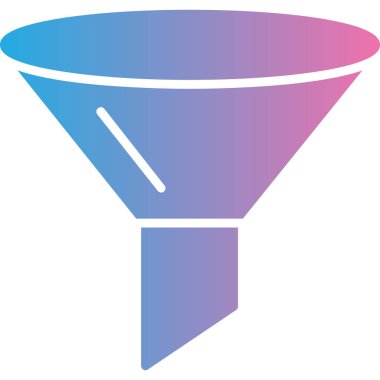 İzole edilmiş tek bir huninin vektör çizimi