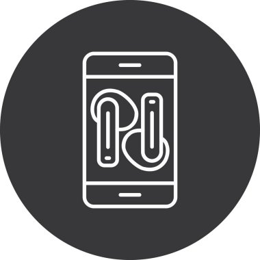 Akıllı telefon simgesinin vektör illüstrasyonu