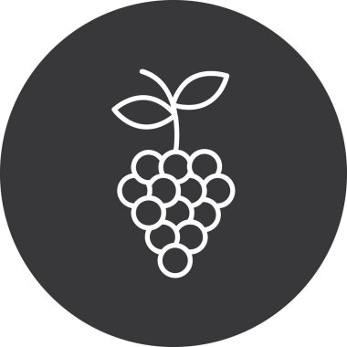 üzüm ikonu vektör illüstrasyonu
