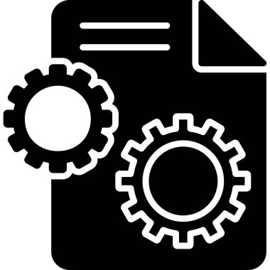 Klasör ayarları vektör simgesi