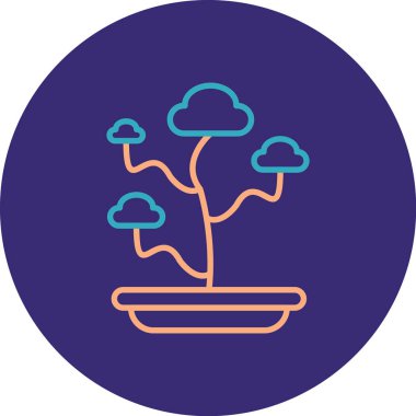 Bir ağaç simgesinin vektör illüstrasyonu