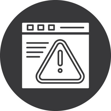 Hata. Web simgesi basit illüstrasyon