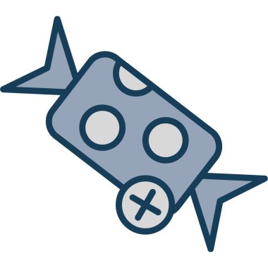 Uydu. Web simgesi vektör illüstrasyonu