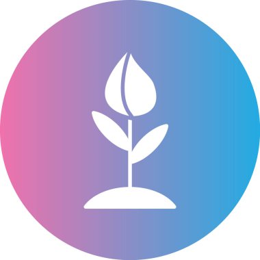 Bitki. Web simgesi basit illüstrasyon