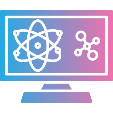 Bir bilgisayar simgesinin vektör illüstrasyonu