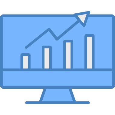 analitik grafik ikon vektör illüstrasyonu