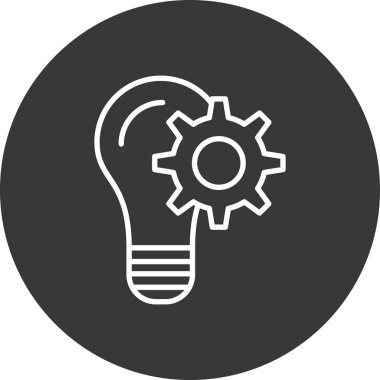 Ampul simgesinin vektör illüstrasyonu