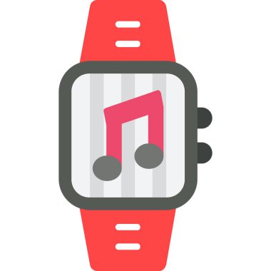 akıllı saat müzik simgesi düz stil