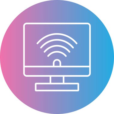 Dizüstü bilgisayar simgesinin vektör çizimi