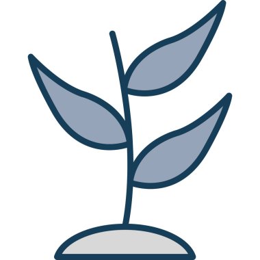 bitki ikonu. Vektör çizimi. düz tasarım biçimi