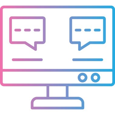 Konuş. Web simgesi basit illüstrasyon